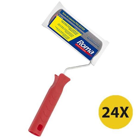 Kit 24 Rolos Espuma Pintura Portao, Grade, Ferro Roma 15cm Menor preço em Kit 24 Rolos Espuma Pintura Portao, Grade, Ferro Roma 15cm