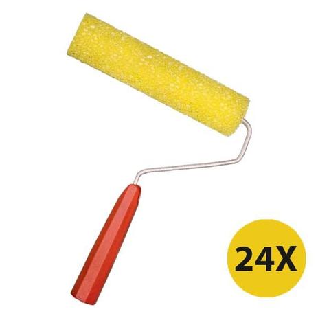 Kit 24 Rolos Textura Baixa Pintura Efeito Parede Roma 15cm Menor preço em Kit 24 Rolos Textura Baixa Pintura Efeito Parede Roma 15cm