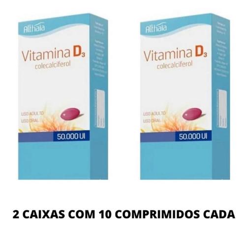 Kit 2cxs vitamina d3 50.000ui 10cps moles althaia colecalciferol Menor preço em Kit 2cxs vitamina d3 50.000ui 10cps moles althaia colecalciferol