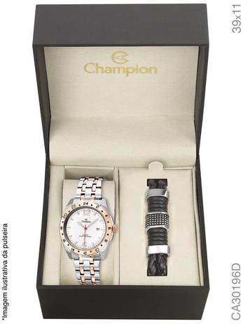 Kit 2pçs Relógio Champion CA30196D Prata/Rosê Menor preço em Kit 2pçs Relógio Champion CA30196D Prata/Rosê