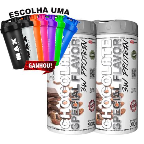 Kit 2x 3W PROTEIN SPECIAL FLAVOR - 900g + Coqueteleira - Pro corps Menor preço em Kit 2x 3W PROTEIN SPECIAL FLAVOR - 900g + Coqueteleira - Pro corps