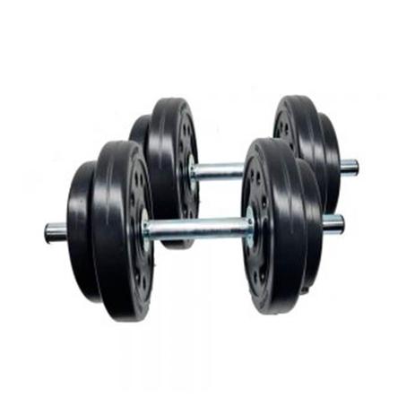 Kit 2x Barra 40cm + Presilhas + 32Kg Anilhas em PVC - Kenkorp Menor preço em Kit 2x Barra 40cm + Presilhas + 32Kg Anilhas em PVC - Kenkorp