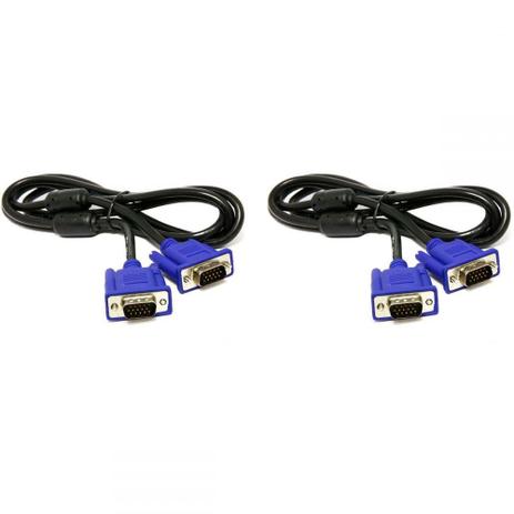 Kit 2x Cabo VGA Monitor Filtro 5 Metros Exbom CBX-MVGA50 Menor preço em Kit 2x Cabo VGA Monitor Filtro 5 Metros Exbom CBX-MVGA50