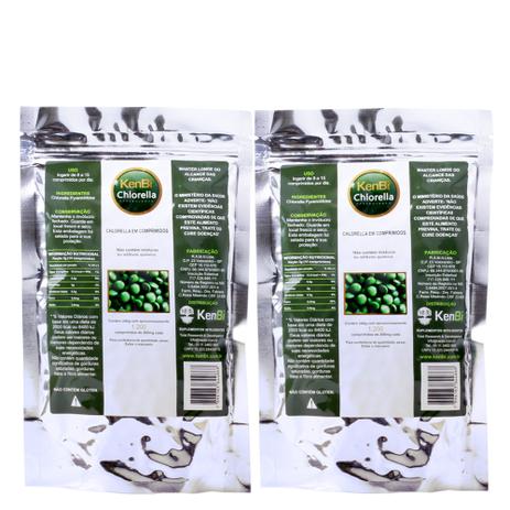 Menor preço em Kit 2x Chlorella Kenbi 100 Pura 1200 Comprimidos