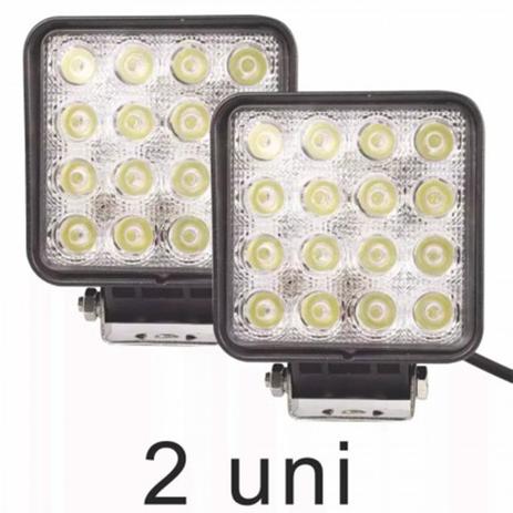 Kit 2X Farol Milha QD 16 Led Cree 48W 12/24V troller Off Road - Briwax Menor preço em Kit 2X Farol Milha QD 16 Led Cree 48W 12/24V troller Off Road - Briwax
