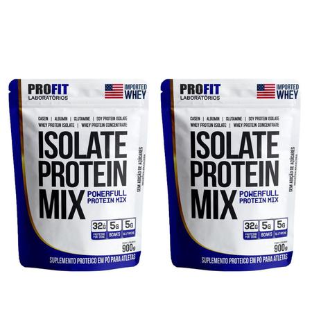 Kit 2x Isolate Protein Mix Refil 900g - Profit Labs Menor preço em Kit 2x Isolate Protein Mix Refil 900g - Profit Labs
