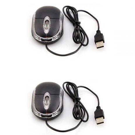 Kit 2x Mini Mouse USB 1000 LED Azul Scroll Exbom MS-10 Preto Menor preço em Kit 2x Mini Mouse USB 1000 LED Azul Scroll Exbom MS-10 Preto