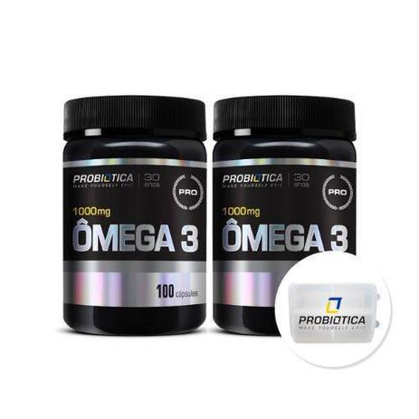 Kit 2x Ômega 3 - 100 Cápsulas - Nova Formula Pro Health + Porta Cáps - Probiótica é boa?
