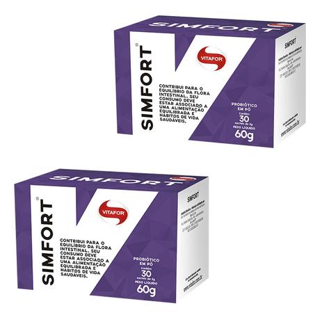 Kit 2X Simfort 30 sachês de 2g- Mix de Probióticos - Vitafor Menor preço em Kit 2X Simfort 30 sachês de 2g- Mix de Probióticos - Vitafor