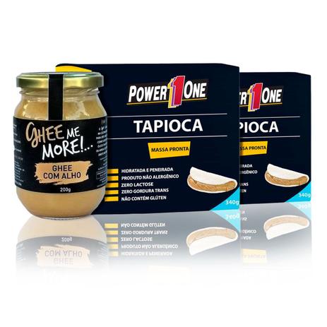 Kit 2x Tapioca 340g + Manteiga Ghee 200g - Power One Menor preço em Kit 2x Tapioca 340g + Manteiga Ghee 200g - Power One