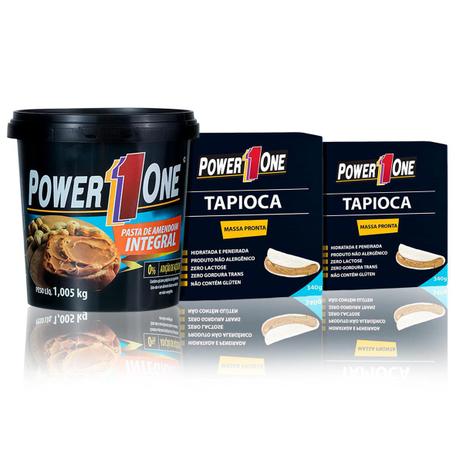 Kit 2x Tapioca 340g + Pasta de Amendoim - Power One Menor preço em Kit 2x Tapioca 340g + Pasta de Amendoim - Power One