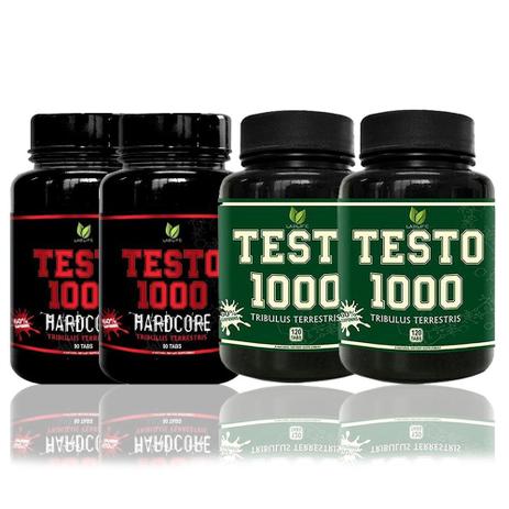 Kit 2x Testo 1000 Tribulus + 2x Testo 1000 Hardcore - Lablife Menor preço em Kit 2x Testo 1000 Tribulus + 2x Testo 1000 Hardcore - Lablife