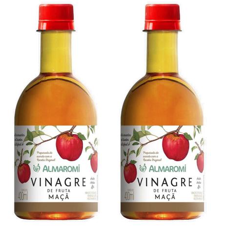 Kit 2x Vinagre De Maçã 4% Acidez - 400ml - Almaromi Menor preço em Kit 2x Vinagre De Maçã 4% Acidez - 400ml - Almaromi