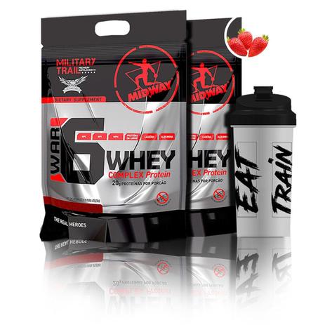 Kit 2x War 6 Complex Protein 907g - Midway Military Trail - Midway labs Menor preço em Kit 2x War 6 Complex Protein 907g - Midway Military Trail - Midway labs