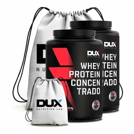 Kit 2X Whey Protein Concentrado 900G + Mochila - Dux Nutrition Lab (Chocolate) Menor preço em Kit 2X Whey Protein Concentrado 900G + Mochila - Dux Nutrition Lab (Chocolate)