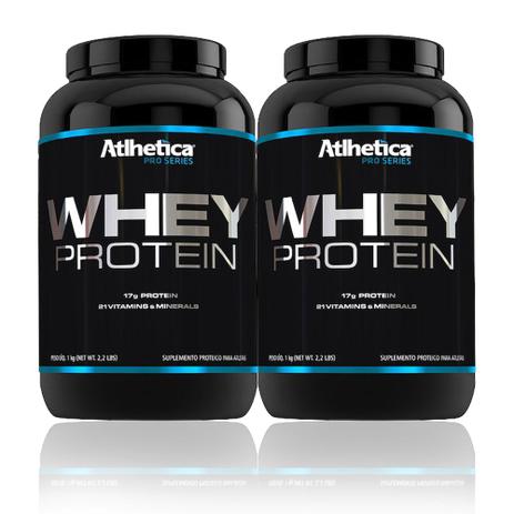Kit 2x Whey Protein Pro Series Pote - 1KG - Atlhetica Menor preço em Kit 2x Whey Protein Pro Series Pote - 1KG - Atlhetica