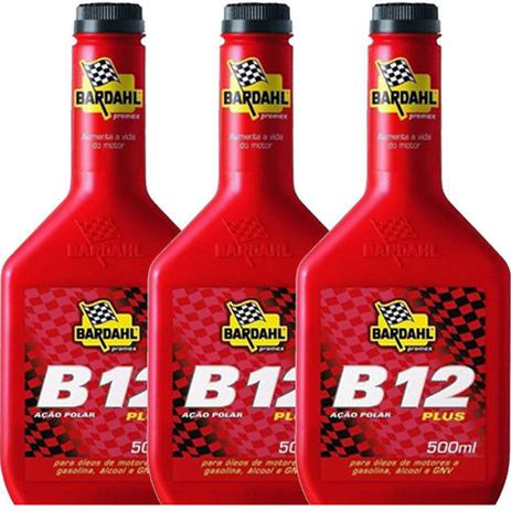 Kit 3 aditivo b12 plus para motor lubrificante bardahl 500ml - kit00950 Menor preço em Kit 3 aditivo b12 plus para motor lubrificante bardahl 500ml - kit00950