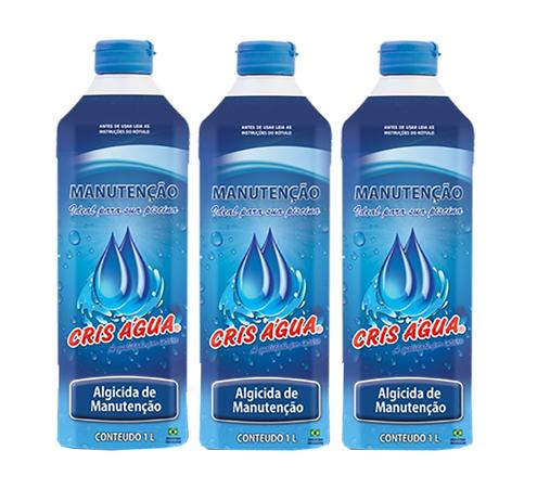 Kit 3 Algicidas De Manutenção Cris Água 1 Litro Menor preço em Kit 3 Algicidas De Manutenção Cris Água 1 Litro