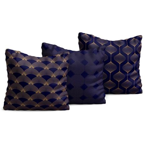 Kit 3 Almofadas Yuzo 45x45cm Geométrica Azul Marinho é boa?