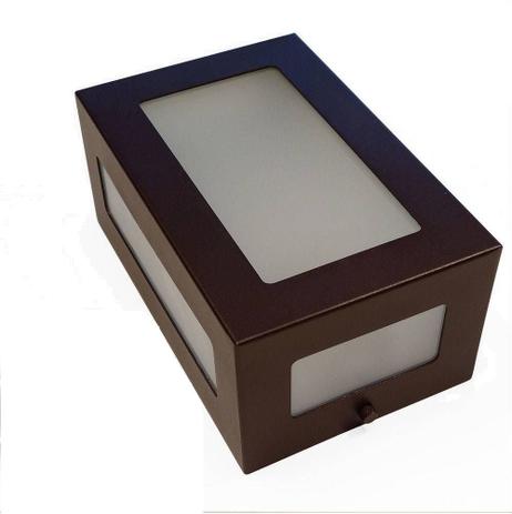 Kit 3 Arandela 5 vidros para lâmpada E27 luminária Aluminio Marrom - Badylux Menor preço em Kit 3 Arandela 5 vidros para lâmpada E27 luminária Aluminio Marrom - Badylux