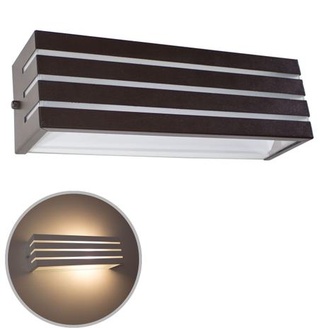 Kit 3 arandelas frisada 30cm para lâmpada e27 luminária marrom st731 - Starlumen Menor preço em Kit 3 arandelas frisada 30cm para lâmpada e27 luminária marrom st731 - Starlumen