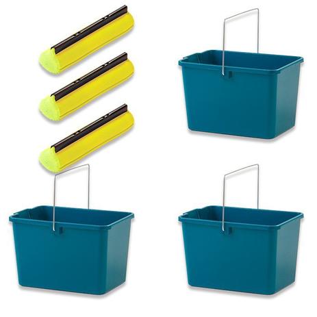 Kit 3 Baldes e 3 Refis Para Rodo Mágico Sekito - Vendasshop utensilios de limpeza Menor preço em Kit 3 Baldes e 3 Refis Para Rodo Mágico Sekito - Vendasshop utensilios de limpeza