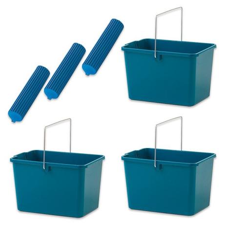 Kit 3 Baldes e 3 Refis Para Rodo Mágico Shallper 28 Cm - Vendasshop utensilios de limpeza Menor preço em Kit 3 Baldes e 3 Refis Para Rodo Mágico Shallper 28 Cm - Vendasshop utensilios de limpeza