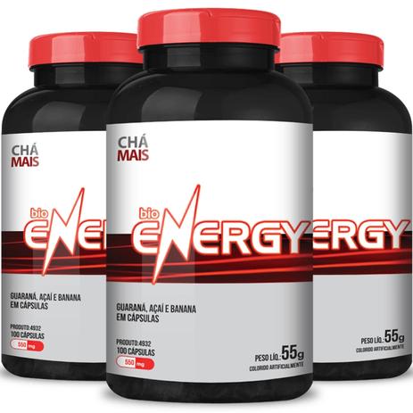 Kit 3 bio energy guaraná 500mg chá mais 100 cápsulas Menor preço em Kit 3 bio energy guaraná 500mg chá mais 100 cápsulas