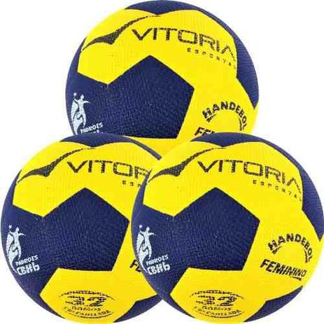 Kit 3 Bolas Handebol Oficial Vitoria Gripp H2l Emborrachada - Vitoria esportes Menor preço em Kit 3 Bolas Handebol Oficial Vitoria Gripp H2l Emborrachada - Vitoria esportes