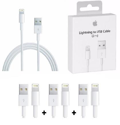 Kit 3 Cabos De Dados 2 Metros Usb Para Iphone 5/5s/6/6 Plus Branco - Magic buy Menor preço em Kit 3 Cabos De Dados 2 Metros Usb Para Iphone 5/5s/6/6 Plus Branco - Magic buy