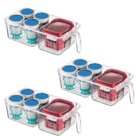 Kit 3 Caixa Organizador Multiuso Acrílico Cabo Ordene 48102 Menor preço em Kit 3 Caixa Organizador Multiuso Acrílico Cabo Ordene 48102