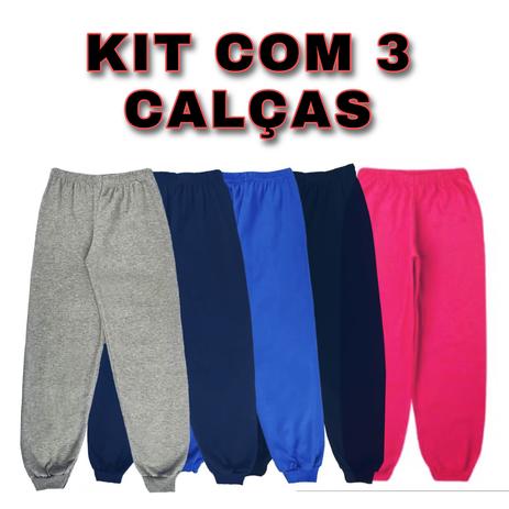 Kit 3 Calça Infantil Menino ou Menina Moletom Flanelado Inverno com Punho  Roupa Masculino e Feminino - MARQUES FASHION - Calça Infantil - Magazine  Luiza