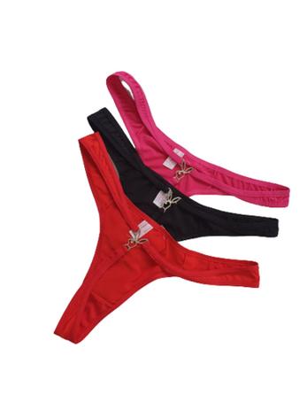 Tanga De Chelles Fio Dental Luz Do Sol Azul Ref BQ0095CL - Dedal de Ouro