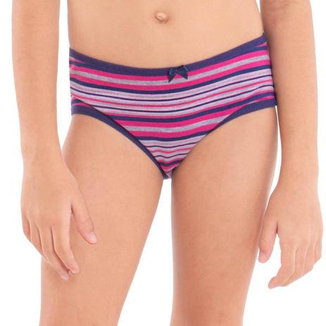 Kit 3 calcinhas em microfibra infantis listradas stillus - Calcinha Infantil  - Magazine Luiza