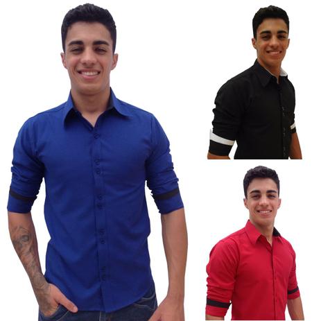 camisa social de manga comprida