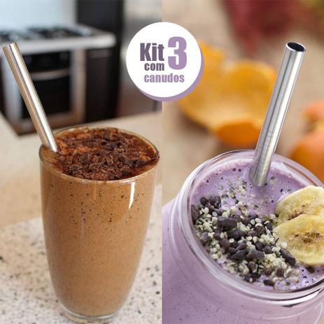 kit 3 Canudos Metal Inox Milk Shake Reutilizaveis Eco 12mm - Braslu Menor preço em kit 3 Canudos Metal Inox Milk Shake Reutilizaveis Eco 12mm - Braslu
