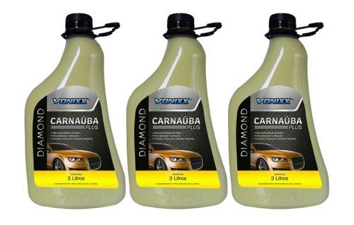 Kit 3 Ceras Carnauba Liquida Protetora Plus 3l - Vonixx Menor preço em Kit 3 Ceras Carnauba Liquida Protetora Plus 3l - Vonixx