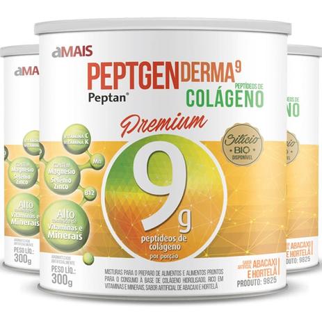 Kit 3 colágeno premium chá mais abacaxi com hortelã 300g Menor preço em Kit 3 colágeno premium chá mais abacaxi com hortelã 300g