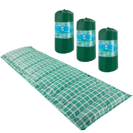 Kit 3 Colchonetes Solteiro 190x60cm Com Bolsa Para Transporte Xadrez Verde - Fa maringa Menor preço em Kit 3 Colchonetes Solteiro 190x60cm Com Bolsa Para Transporte Xadrez Verde - Fa maringa