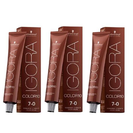 Kit 3 Coloracao Schwarzkopf Igora Color10 7 0 60ml Tinta De Cabelo Magazine Luiza