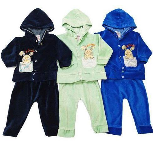 Kit 3 Conjuntos Plush Roupa De Bebê Agasalho Tamanhos P Ao 3 - Sof & Enz Kids Menor preço em Kit 3 Conjuntos Plush Roupa De Bebê Agasalho Tamanhos P Ao 3 - Sof & Enz Kids
