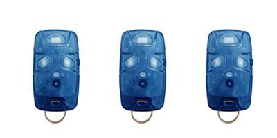 Kit 3 Controles Remotos 433 Mhz 4 Teclas TX4 Azul Linear Menor preço em Kit 3 Controles Remotos 433 Mhz 4 Teclas TX4 Azul Linear