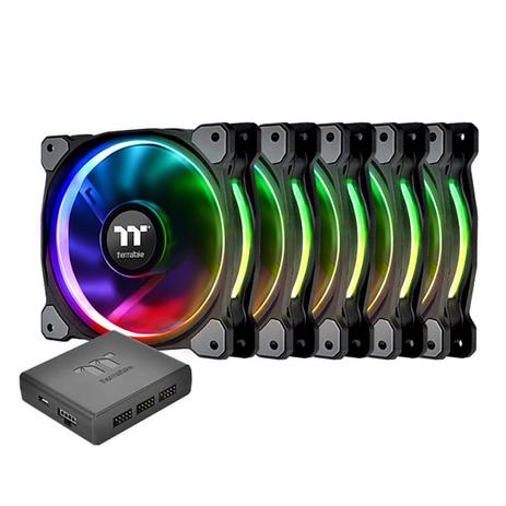 Kit 3 Cooler Fan Thermaltake CL-F053-PL12SW-A Riing 120mm Led Rgb Menor preço em Kit 3 Cooler Fan Thermaltake CL-F053-PL12SW-A Riing 120mm Led Rgb