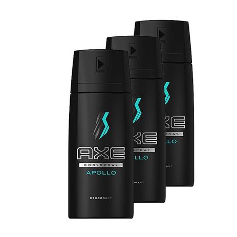 Kit 3 Desodorante Axe Aerosol Apollo 96g Menor preço em Kit 3 Desodorante Axe Aerosol Apollo 96g