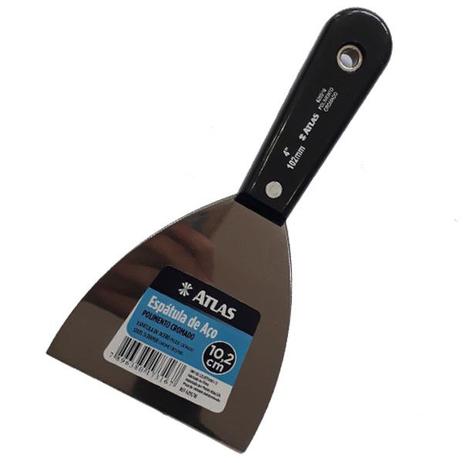 Kit 3 Espatula Massa Gesso Aço Cromado 10,2cm 4” Atlas Menor preço em Kit 3 Espatula Massa Gesso Aço Cromado 10,2cm 4” Atlas