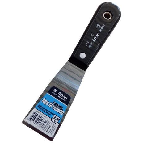 Kit 3 Espatula Massa Gesso Aço Cromado 3,8cm Cabo Plastico - Atlas Menor preço em Kit 3 Espatula Massa Gesso Aço Cromado 3,8cm Cabo Plastico - Atlas