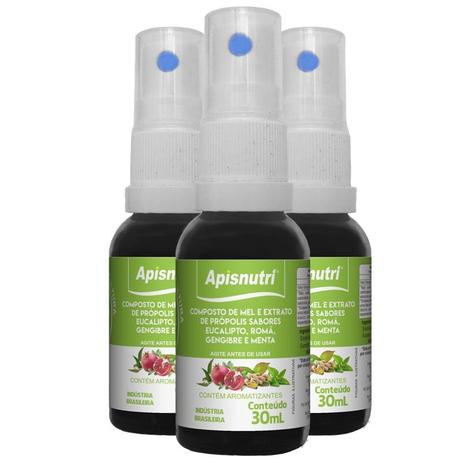Kit 3 extrato de própolis verde do alecrin apisnutri 30ml Menor preço em Kit 3 extrato de própolis verde do alecrin apisnutri 30ml