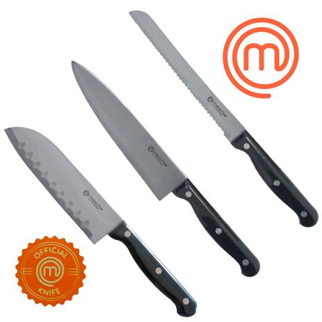Kit 3 Facas do Chef Quotidien Series Forjada MasterChef Menor preço em Kit 3 Facas do Chef Quotidien Series Forjada MasterChef