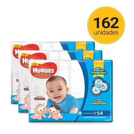 Kit 3 Fraldas Huggies Turma Da Mônica Mega M - 162 Unidades é ruim? Kit 3 Fraldas Huggies Turma Da Mônica Mega M - 162 Unidades é boa?