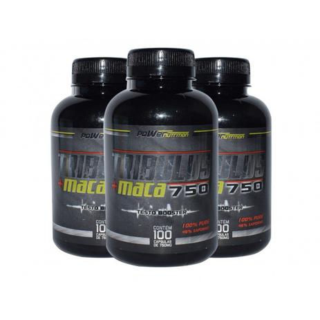 Kit 3 Frascos Tribulus Terrestris + Maca 750mg Texto Booster, 46 Saponinas Power Nutrition Menor preço em Kit 3 Frascos Tribulus Terrestris + Maca 750mg Texto Booster, 46 Saponinas Power Nutrition